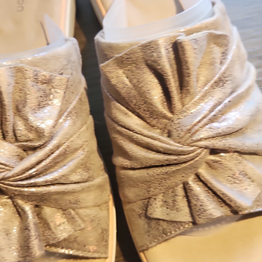 Clarks Suede Sparkle Slip-On Shoe - Neutral Tan - Picture 10 of 10